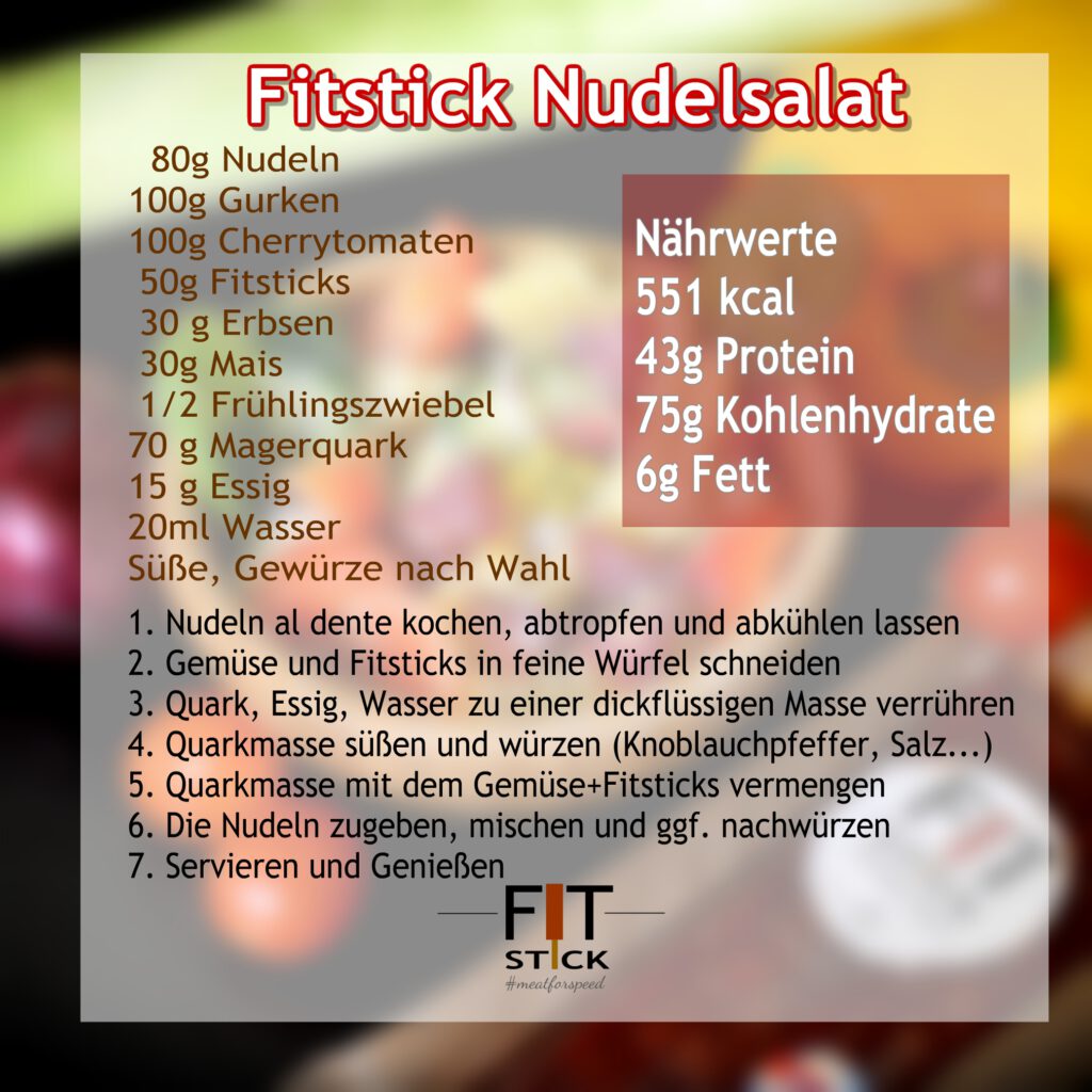 Fitstick Nudelsalat Rezept